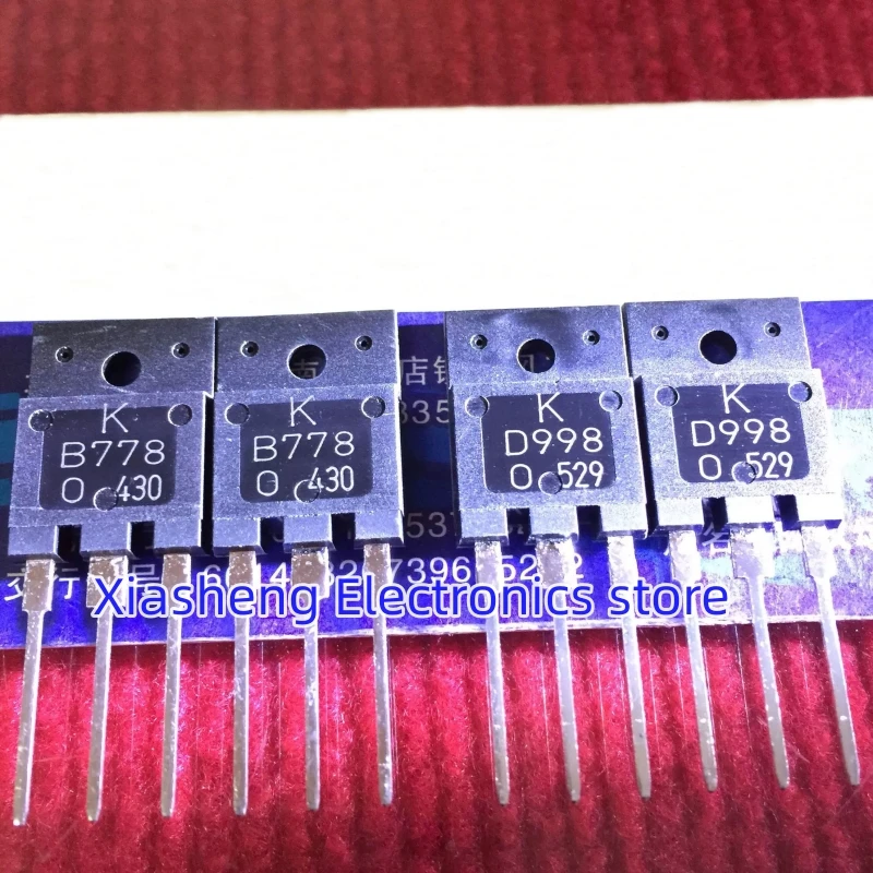 New Original 5Pairs KTD998 2SD998 D998 + KTB778 2SB778 B778 TO-3PF Audio Amplifier Transistor In Stock
New Original 5Pairs KTD998 2SD998 D998 + KTB778 2SB778 B778 TO-3PF Audio Amplifier Transistor In Stock