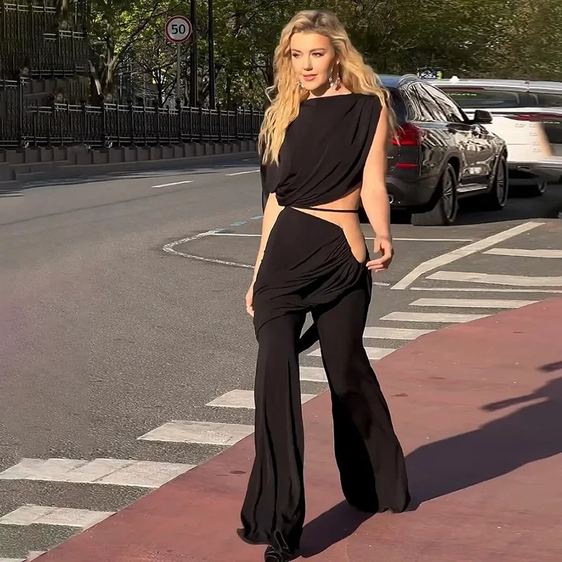 Женский элегантный комплект из двух предметов: летний шикарный топ с драпировкой и юбка/брюки, повседневный базовый классический уличный стиль
Женский элегантный комплект из двух предметов: летний шикарный топ с драпировкой и юбка/брюки, повседневный базовый классический уличный стиль