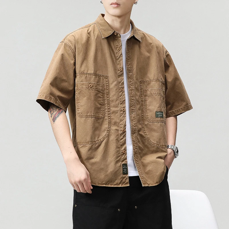 Мужская летняя повседневная рубашка из хлопка American Sle Cotton Oxford с коротким рукавом, свободного кроя, модная, однотонная
Мужская летняя повседневная рубашка из хлопка American Sle Cotton Oxford с коротким рукавом, свободного кроя, модная, однотонная