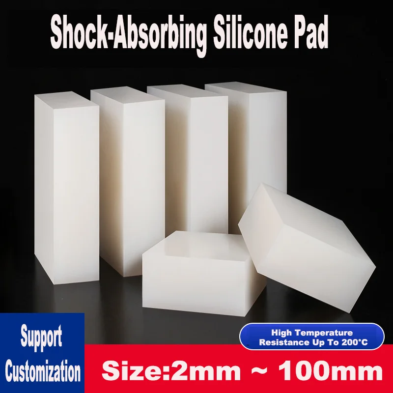 High Elastic White Silicone Sheet Rubber Damping Soft Pad Wear Resistant Shockproof Block Gaskets Thick 2~10mm
High Elastic White Silicone Sheet Rubber Damping Soft Pad Wear Resistant Shockproof Block Gaskets Thick 2~10mm