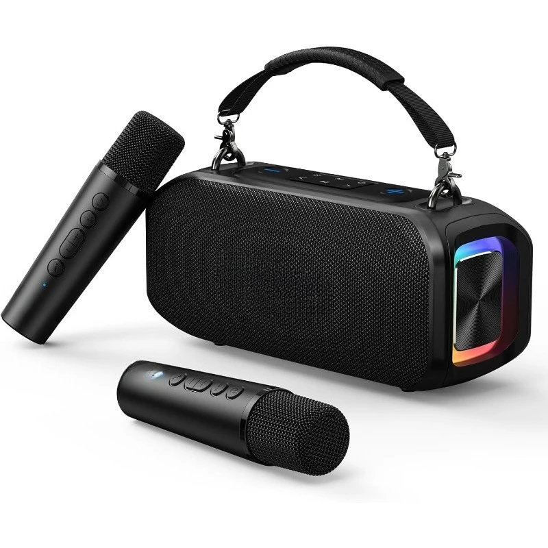 2 Wireless Microphones, 40W Peak Bluetooth Speaker Four Magic Sound Effects Perfe
2 Wireless Microphones, 40W Peak Bluetooth Speaker Four Magic Sound Effects Perfe