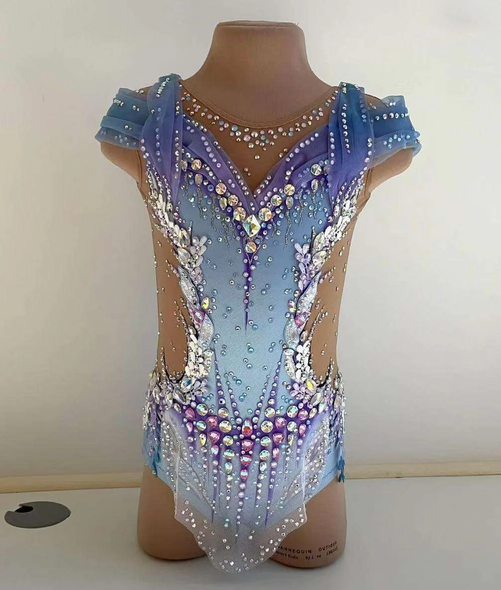 Elegant blue brown artistic gymnastics corset high-end handmade beaded professional competition performance costume5PCS
Elegant blue brown artistic gymnastics corset high-end handmade beaded professional competition performance costume5PCS