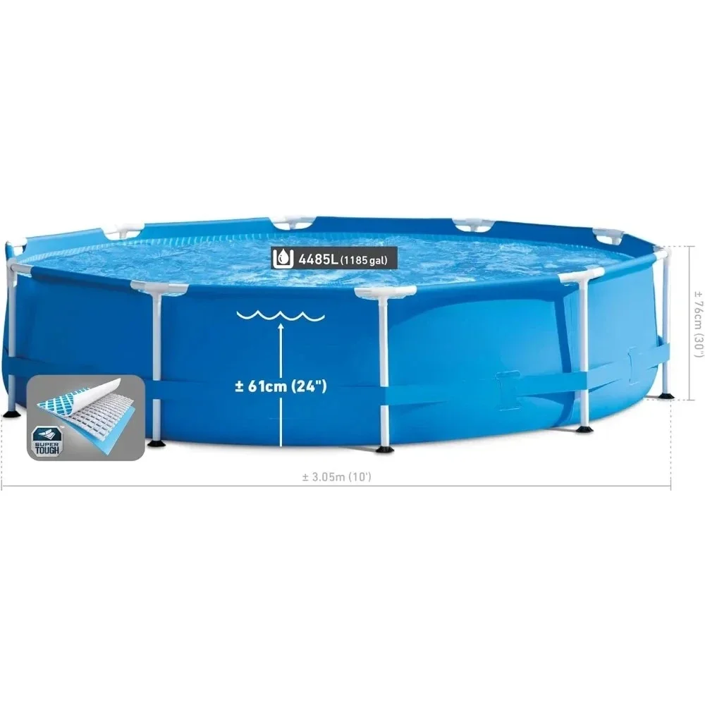 Swimming Pool Set 10ft x 30in Includes , Filter Pump Puncture-Resistant Material – Rust Resistant – 1185 Gallon Capacity
Swimming Pool Set 10ft x 30in Includes , Filter Pump Puncture-Resistant Material – Rust Resistant – 1185 Gallon Capacity