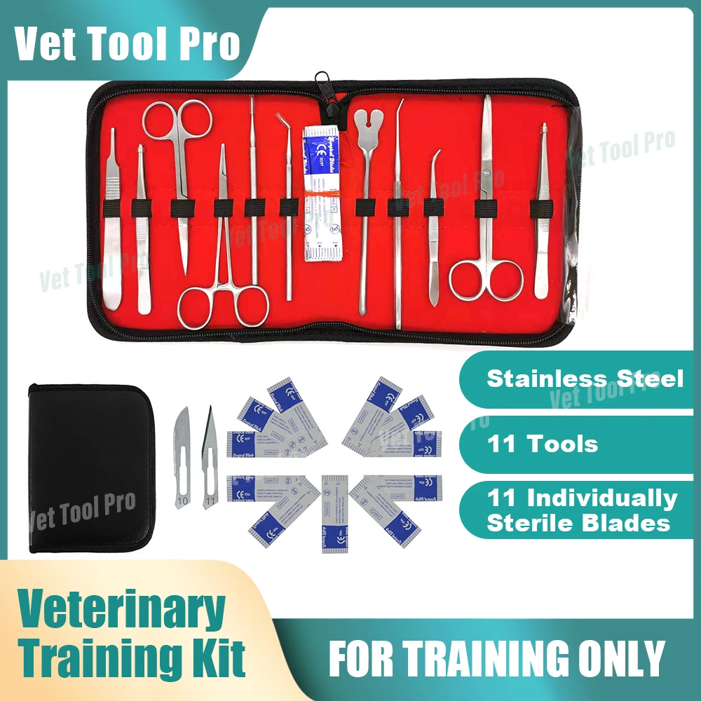 11-Piece Veterinary Training Tool Kit, 11 Blades, Premium Stainless Steel – Professional pet Care Accessories
11-Piece Veterinary Training Tool Kit, 11 Blades, Premium Stainless Steel – Professional pet Care Accessories