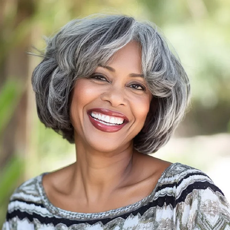 Soul Lady Wigs Short Wavy Bob Salt & Pepper Color 5x5 Lace Closure Frontal Human Hair Wigs Pre Cut Body Wave Glueless For Senior
Soul Lady Wigs Short Wavy Bob Salt & Pepper Color 5x5 Lace Closure Frontal Human Hair Wigs Pre Cut Body Wave Glueless For Senior