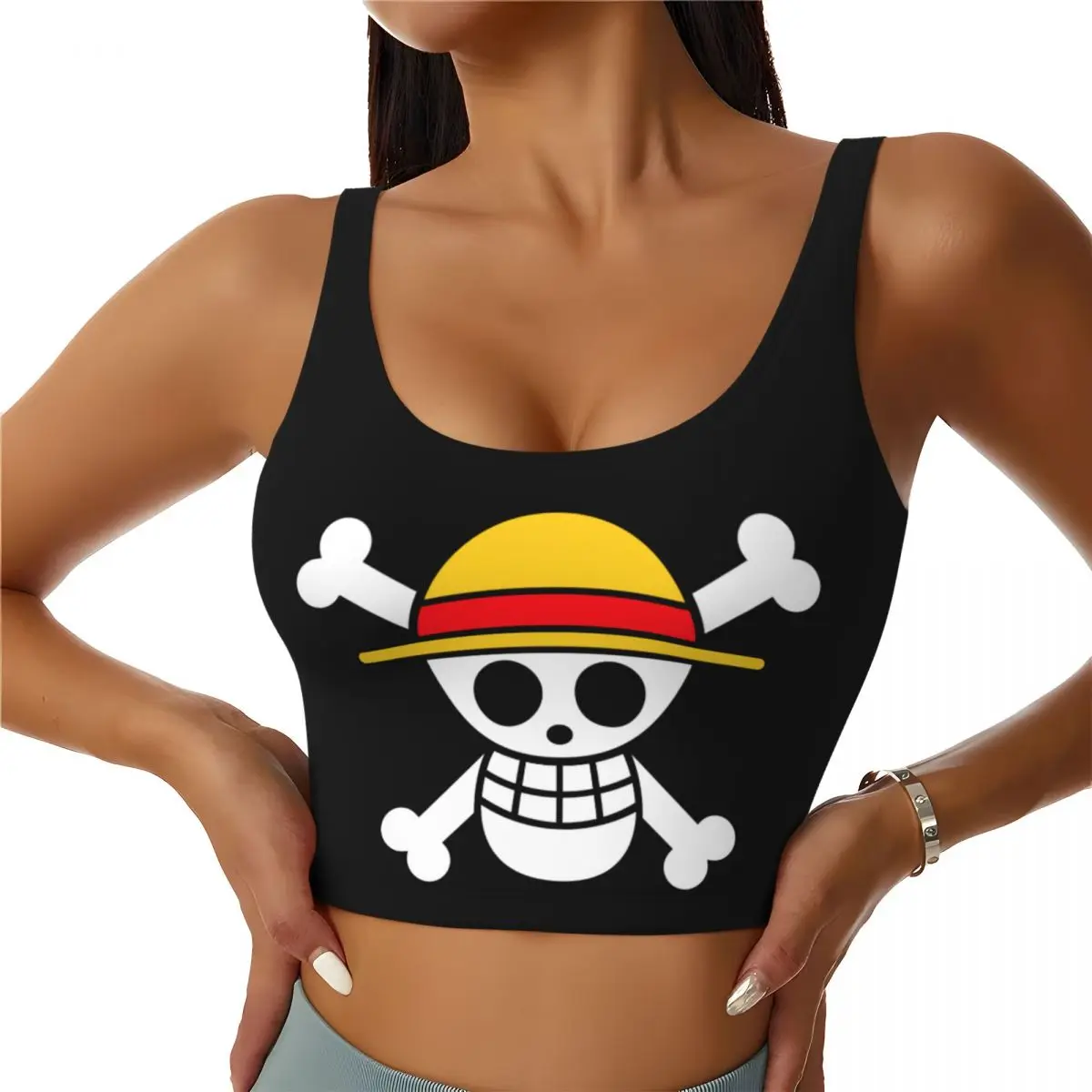 Женские бесшовные спортивные топы-бра Custom One Piece Team Luffy для тренировок, йоги и бега, с принтом «Пираты и черепа» и соломенной шляпой
Женские бесшовные спортивные топы-бра Custom One Piece Team Luffy для тренировок, йоги и бега, с принтом «Пираты и черепа» и соломенной шляпой