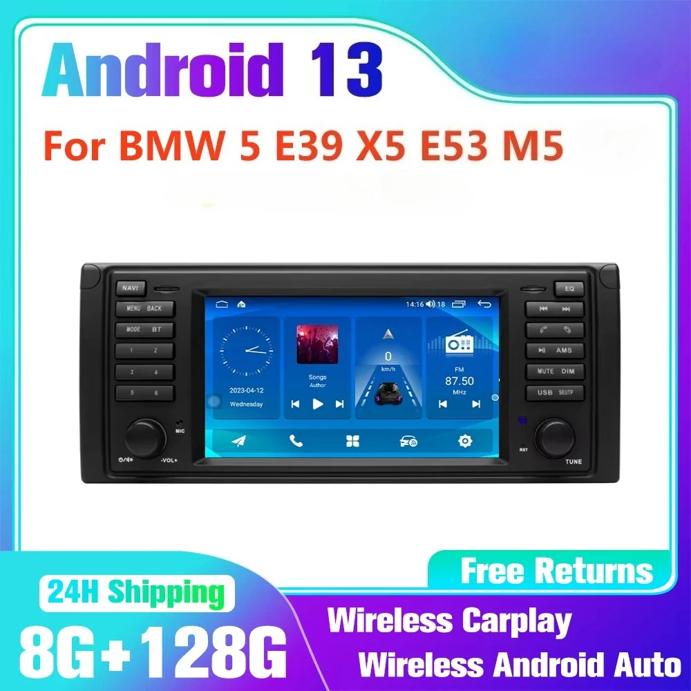 Android Auto For BMW 5 Series E39 X5 E53 M5 1996-2003 Car radio Player GPS Navigation Head Unit Stereo IPS 2 DIN Carplay GPS BT
Android Auto For BMW 5 Series E39 X5 E53 M5 1996-2003 Car radio Player GPS Navigation Head Unit Stereo IPS 2 DIN Carplay GPS BT