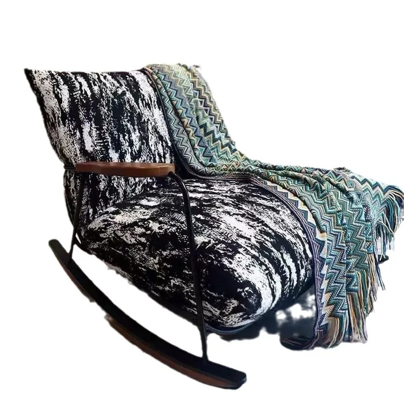 Rocking chair lazy rocking recliner living room sofa balcony home designer light luxury retro leisure sofa chair
Rocking chair lazy rocking recliner living room sofa balcony home designer light luxury retro leisure sofa chair