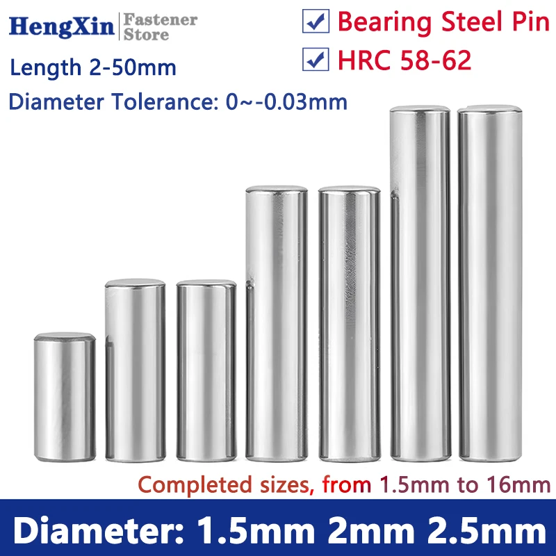 Diameter 1.5/2/2.5mm Bearing Steel Cylindrical Locating Dowel Pin Solid Flat Head Fixed Shaft Pins Round Bar Rod Length 2-50mm
Diameter 1.5/2/2.5mm Bearing Steel Cylindrical Locating Dowel Pin Solid Flat Head Fixed Shaft Pins Round Bar Rod Length 2-50mm