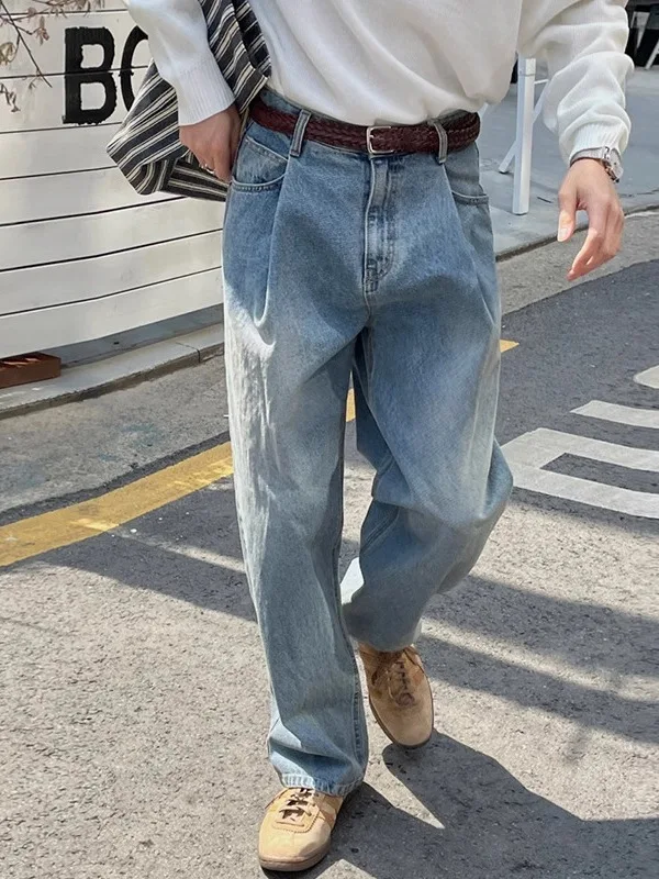 Мужские джинсы в стиле ретро, свободного кроя, в американском стиле, повседневные, в стиле гонконгской моды, модные длинные брюки
Мужские джинсы в стиле ретро, свободного кроя, в американском стиле, повседневные, в стиле гонконгской моды, модные длинные брюки