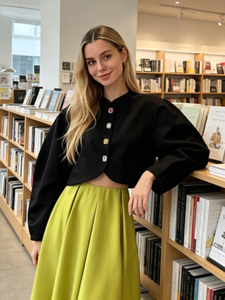 Solid Colorful Round Neck Puff Sleeve Women Coat Fashion Button Closure Casual Versatile Short Coats 2026 LadyDaily Street Wears
Solid Colorful Round Neck Puff Sleeve Women Coat Fashion Button Closure Casual Versatile Short Coats 2026 LadyDaily Street Wears