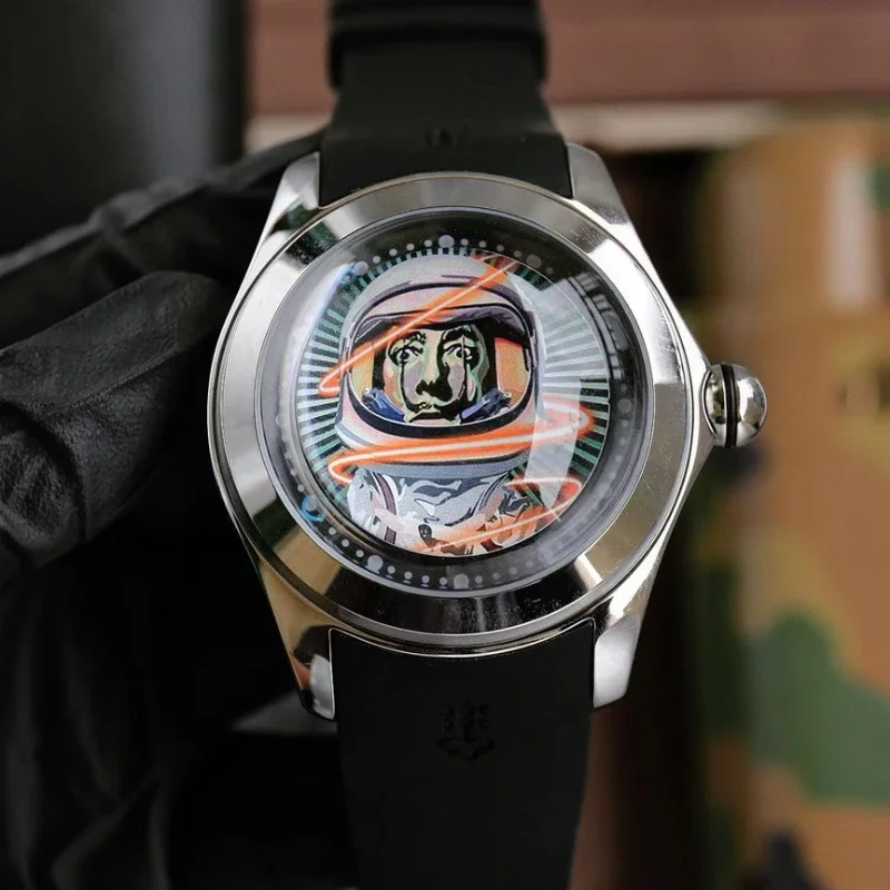 Bubble series 47mm floating tourbillon mechanical watch, fashionable and waterproof astronaut series
Bubble series 47mm floating tourbillon mechanical watch, fashionable and waterproof astronaut series