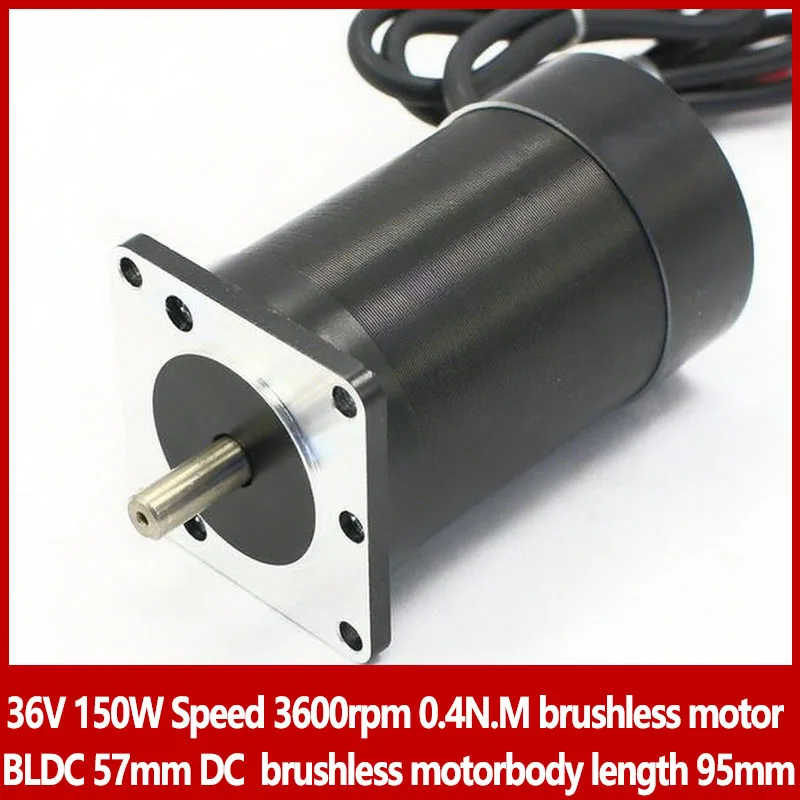 36V 150W Speed 3600rpm 0.4N.M brushless motor BLDC 57mm DC brushless motor body length 95mm
36V 150W Speed 3600rpm 0.4N.M brushless motor BLDC 57mm DC brushless motor body length 95mm