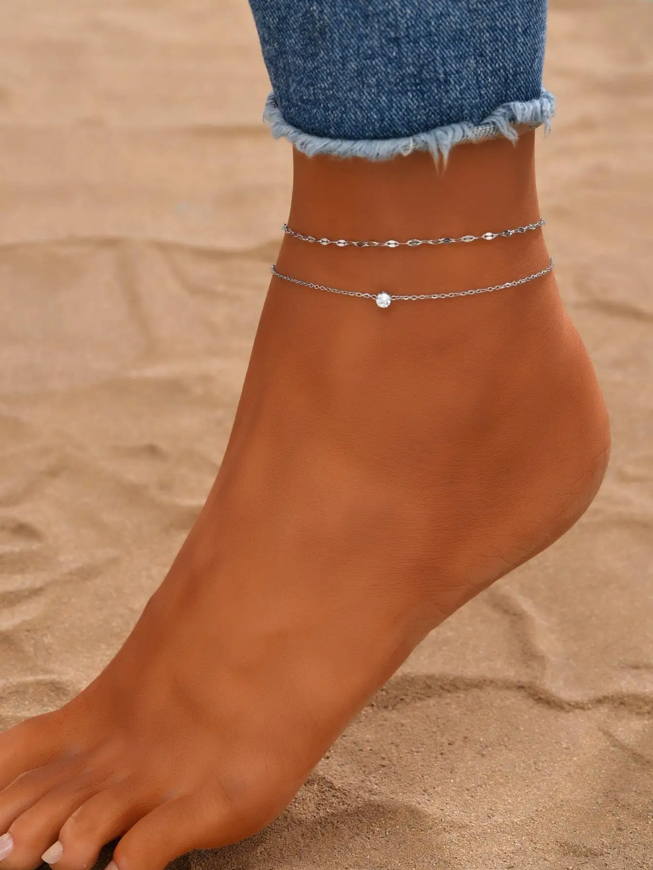 1pc Fashionable Stainless Steel Anklet, Minimalist & Practical Multi-Function
1pc Fashionable Stainless Steel Anklet, Minimalist & Practical Multi-Function