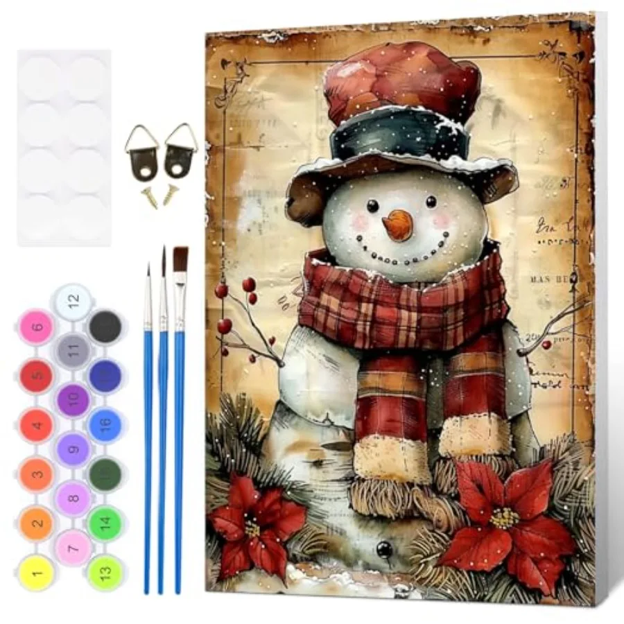 Christmas Framed Paint by Numbers Kit for Adults, Snowman Adults' Paint-By-Number Kits on Canvas, Painting by Numbers, DIY Acry
Christmas Framed Paint by Numbers Kit for Adults, Snowman Adults' Paint-By-Number Kits on Canvas, Painting by Numbers, DIY Acry