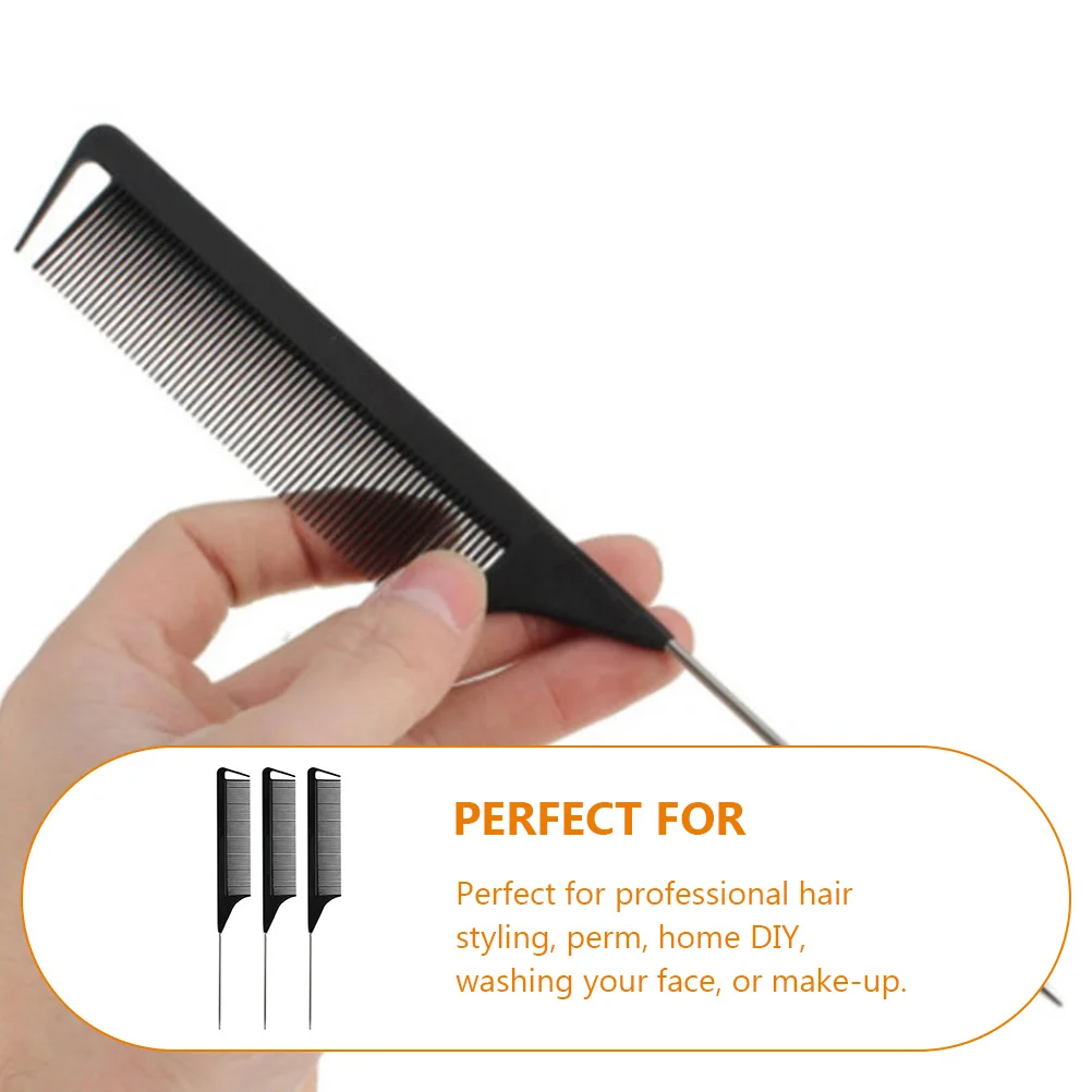 1 set Hairdressing Tail Alligator Clips For Hair Combs Rat Tail Combs Black Plastic Sectioning Styling Perm DIY Salon Use Hair
1 set Hairdressing Tail Alligator Clips For Hair Combs Rat Tail Combs Black Plastic Sectioning Styling Perm DIY Salon Use Hair
