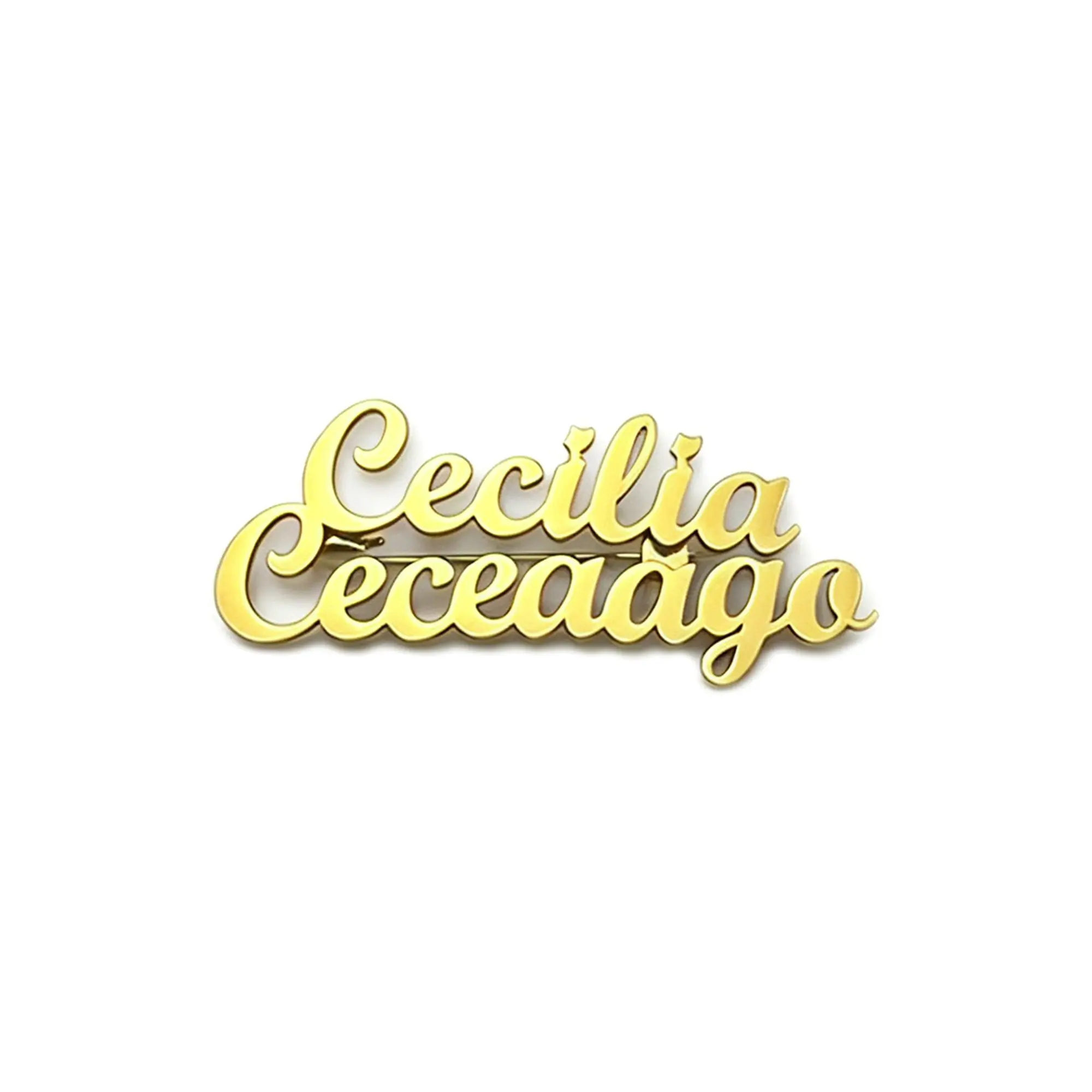 YHLISO Double Names Customizable Stainless Steel Brooch Pin Gold Name Badge Women's Jewelry Personalized Custom Logo Accessory
YHLISO Double Names Customizable Stainless Steel Brooch Pin Gold Name Badge Women's Jewelry Personalized Custom Logo Accessory