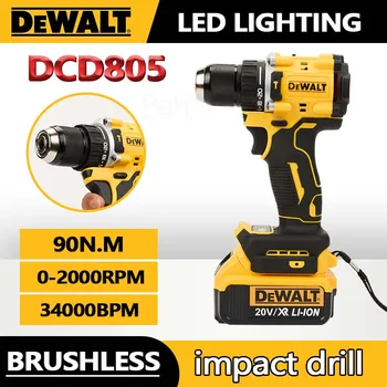 DeWalt 전동 공구 전동 드릴, 20V 브러시리스 무선 스크루 드라이버, 임팩트 렌치, 컴팩트 드릴 드릴, DCD805
