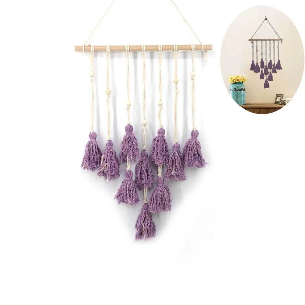 Handmade Woven Tapestry Wall Hanging Decor With Tassels Bohemian Style For Home Room Window Car Interior Purple 62 X 45Cm
Handmade Woven Tapestry Wall Hanging Decor With Tassels Bohemian Style For Home Room Window Car Interior Purple 62 X 45Cm