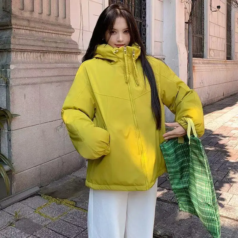 2025 Women's Winter Jacket Cotton Padded Short Coat Ladies Students Long Sleeved Hooded Warm Outwear
2025 Women's Winter Jacket Cotton Padded Short Coat Ladies Students Long Sleeved Hooded Warm Outwear