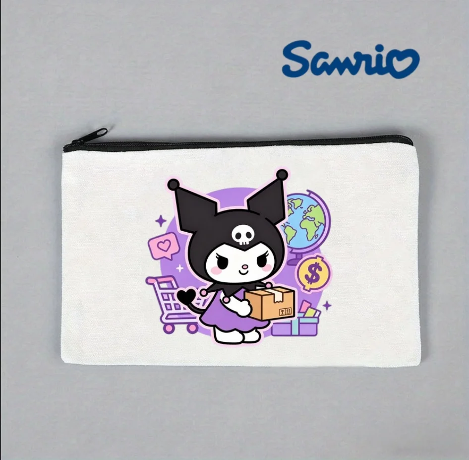 1PC Sanrio Kuromi Shopper's Delight Canvas Makeup Bag, Kawaii Cosmetic Pouch
1PC Sanrio Kuromi Shopper's Delight Canvas Makeup Bag, Kawaii Cosmetic Pouch