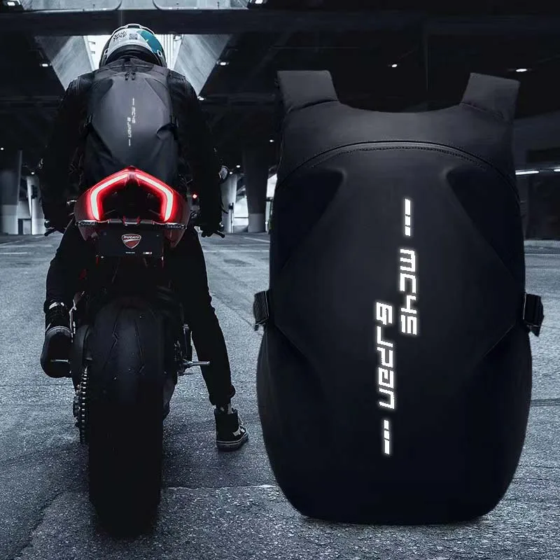 Motorcycle riding helmet backpack, waterproof large-capacity double-opening night reflective strip riding backpack
Motorcycle riding helmet backpack, waterproof large-capacity double-opening night reflective strip riding backpack
