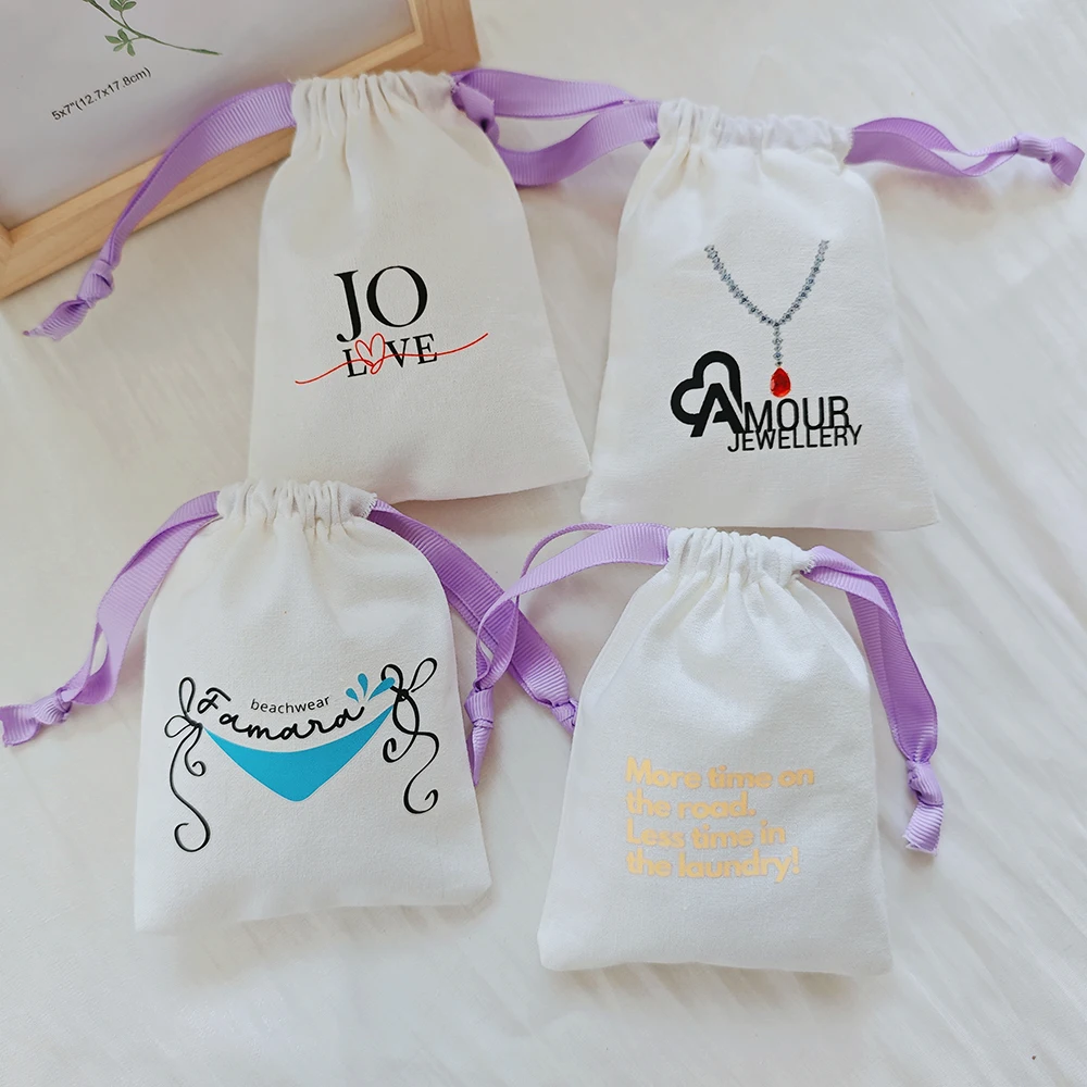 New Custom Logo Printed Cotton Glover Drawstring Bag with Gift Ribbon Dust-proof Bags for Jewelry Wedding Party Favor Pouches
New Custom Logo Printed Cotton Glover Drawstring Bag with Gift Ribbon Dust-proof Bags for Jewelry Wedding Party Favor Pouches