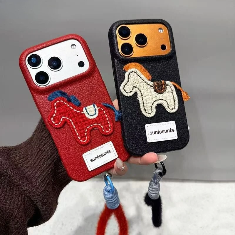 For iPhone 17 Air 16E 16 15 14 Plus 13 12 Mini 11 Pro Max Phone Case New Year Cute Embroidery Horse Cover
For iPhone 17 Air 16E 16 15 14 Plus 13 12 Mini 11 Pro Max Phone Case New Year Cute Embroidery Horse Cover