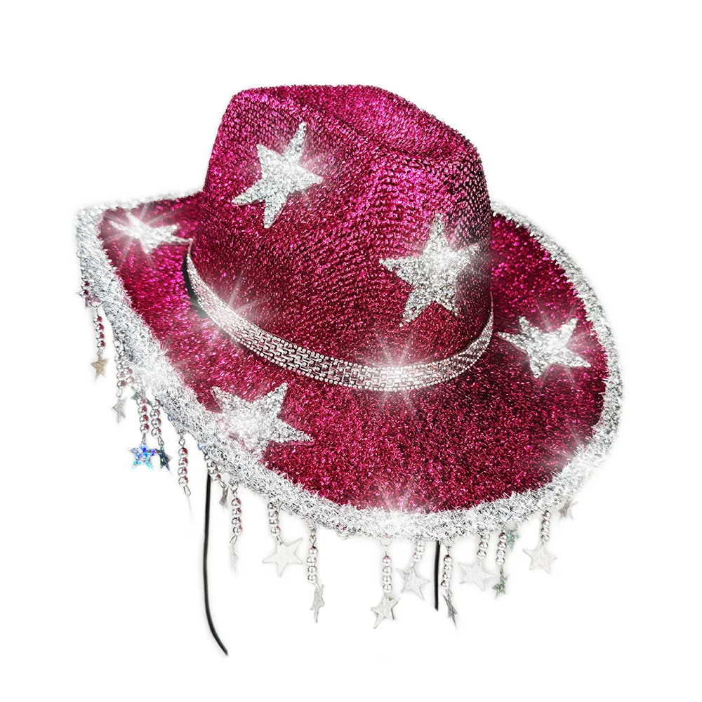 Disco Crystal Hat Rose Red Star Party Hat Western Cowboy Hat Gold For Concert Cowboy Theme Western Celebration
Disco Crystal Hat Rose Red Star Party Hat Western Cowboy Hat Gold For Concert Cowboy Theme Western Celebration