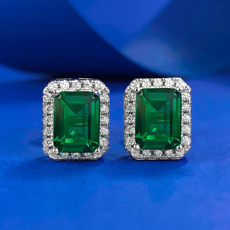 925 Sterling Silver Green Cz Minimalist Emerald Cut Diamond Studs Emerald Green Cut Earrings for Women
925 Sterling Silver Green Cz Minimalist Emerald Cut Diamond Studs Emerald Green Cut Earrings for Women