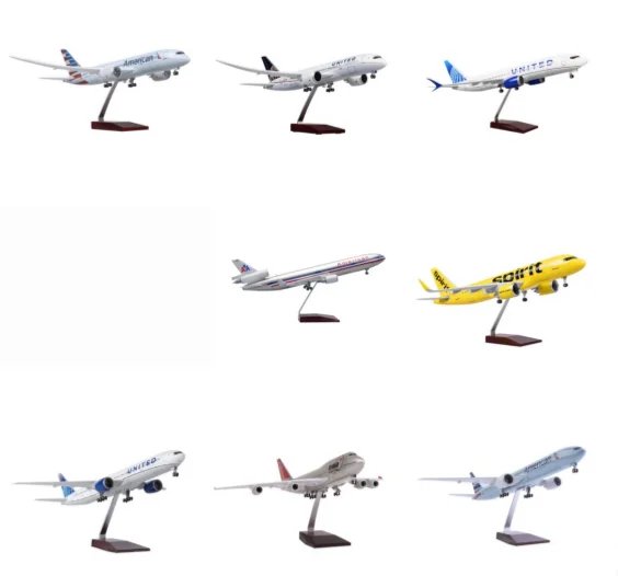 47cm Scale Airplanes American A320/B777/B747/B787/B737 United Resin Plane Model Souvenir With Lamp & Stable Base For Collection
47cm Scale Airplanes American A320/B777/B747/B787/B737 United Resin Plane Model Souvenir With Lamp & Stable Base For Collection