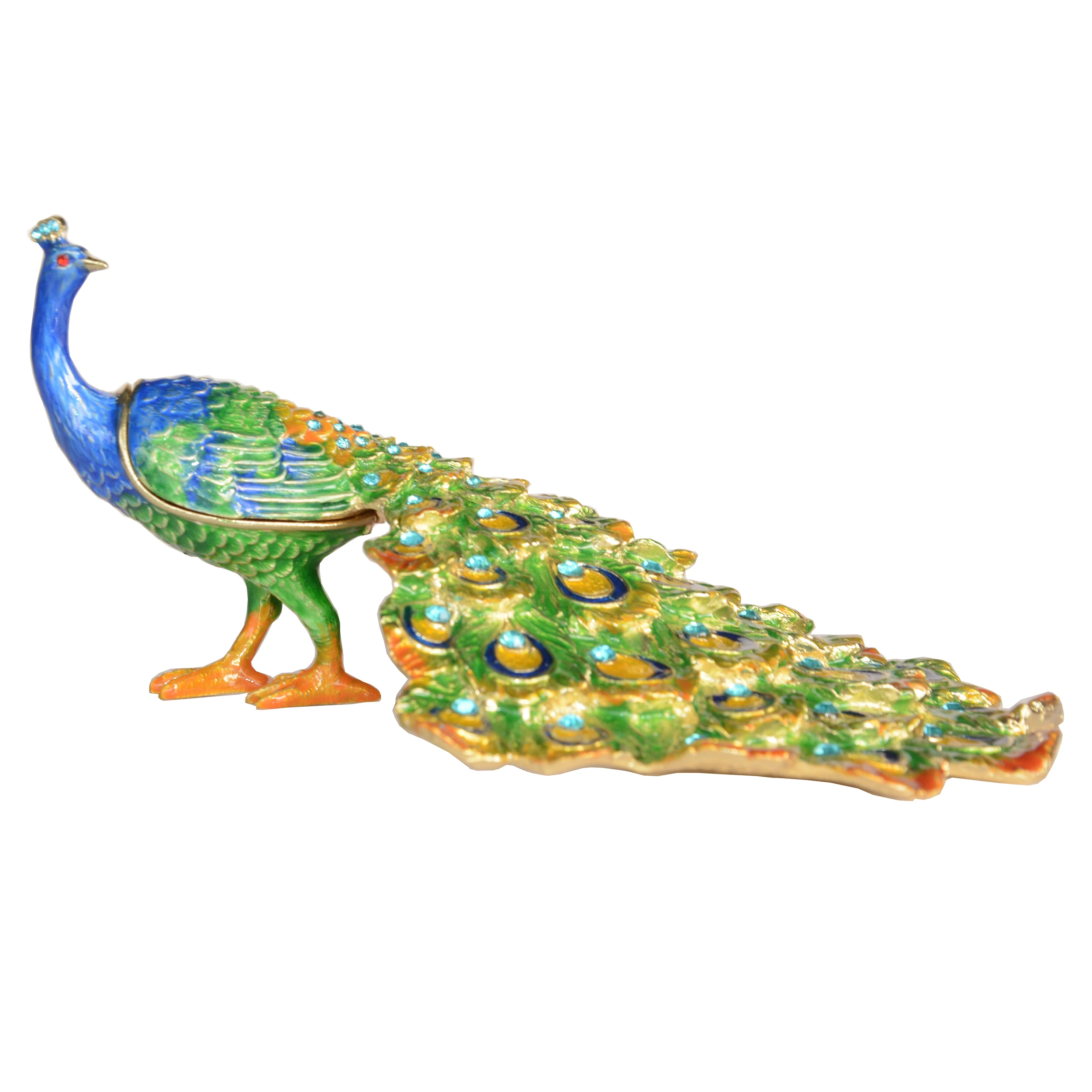Hand Painted Enamel Peacock Trinket Box for Home Decor Hinged Enamel Jewelry Organizer Storage Unique Keepsake Collectible
Hand Painted Enamel Peacock Trinket Box for Home Decor Hinged Enamel Jewelry Organizer Storage Unique Keepsake Collectible