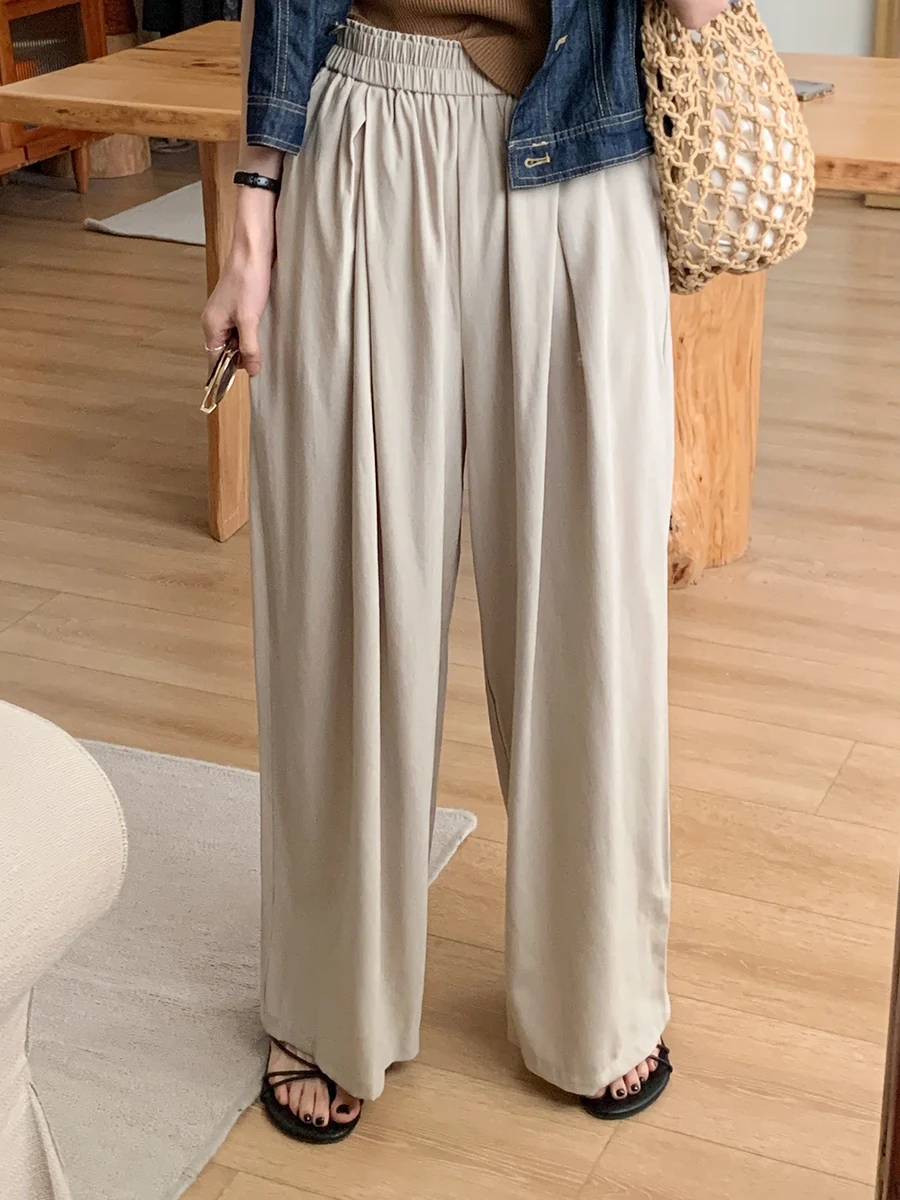 BRIVIN Women's Khaki Loose Straight Leg Casual Pants Summer Thin American Wide Leg Long Trousers High Waist Pocket Design
BRIVIN Women's Khaki Loose Straight Leg Casual Pants Summer Thin American Wide Leg Long Trousers High Waist Pocket Design