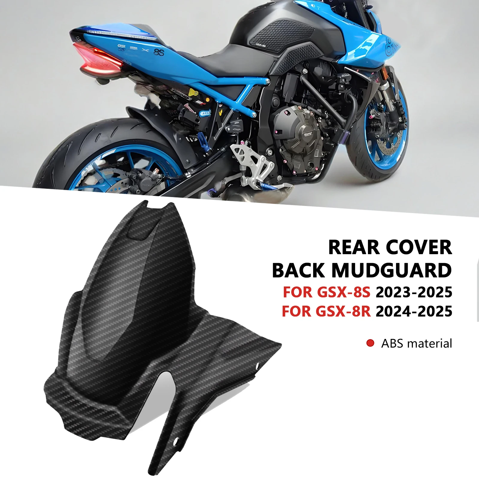 Защитный кожух-брызговик для заднего крыла GSX8S 2025, GSX-8S 2024 2023, GSX-8R GSX8R 24-26, GSX-8TT 800
Защитный кожух-брызговик для заднего крыла GSX8S 2025, GSX-8S 2024 2023, GSX-8R GSX8R 24-26, GSX-8TT 800