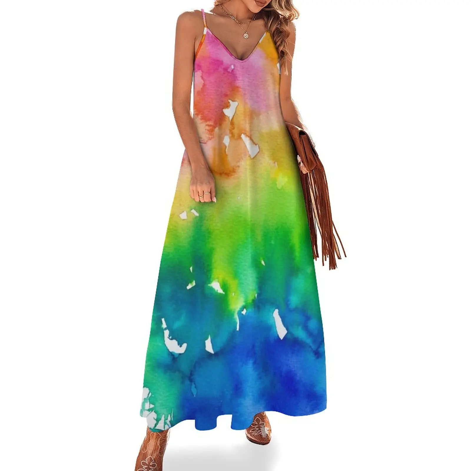 Rainbow Watercolor Paint Splash Art Sleeveless Long Dress prom dresses 2025 women dress Dress
Rainbow Watercolor Paint Splash Art Sleeveless Long Dress prom dresses 2025 women dress Dress
