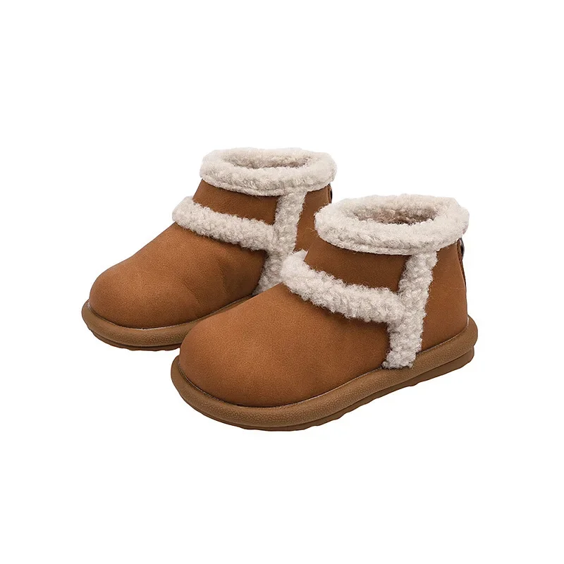 Winter Children's Boys Girls New Round Toe Sweet Suede Warm Wool Snow Boots Kids Toddler Trendy Non-slip Ankle Boots
Winter Children's Boys Girls New Round Toe Sweet Suede Warm Wool Snow Boots Kids Toddler Trendy Non-slip Ankle Boots