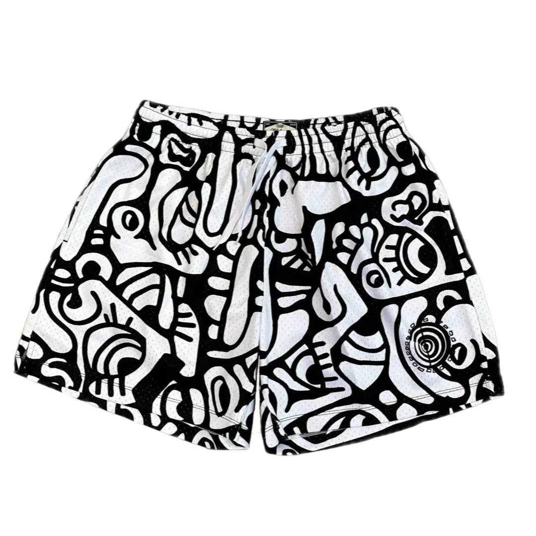 Мужские шорты для активного отдыха в стиле уличного граффити и примитивного племенного тотема, летние, быстросохнущие, легкие, винтажные, в стиле уличной моды
Мужские шорты для активного отдыха в стиле уличного граффити и примитивного племенного тотема, летние, быстросохнущие, легкие, винтажные, в стиле уличной моды