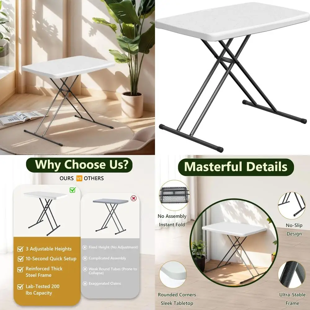 Portable 30 Adjustable Height Desk/TV Tray for Small Spaces, Laptop/Tablet Use, White Granite Finish
Portable 30 Adjustable Height Desk/TV Tray for Small Spaces, Laptop/Tablet Use, White Granite Finish