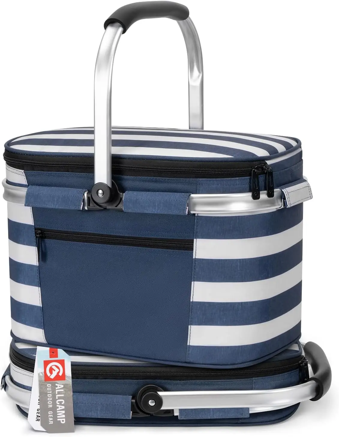 Insulated Cooler Picnic Basket Foldable with Removable Liner Sewn Frame Housewarming Gift
Insulated Cooler Picnic Basket Foldable with Removable Liner Sewn Frame Housewarming Gift