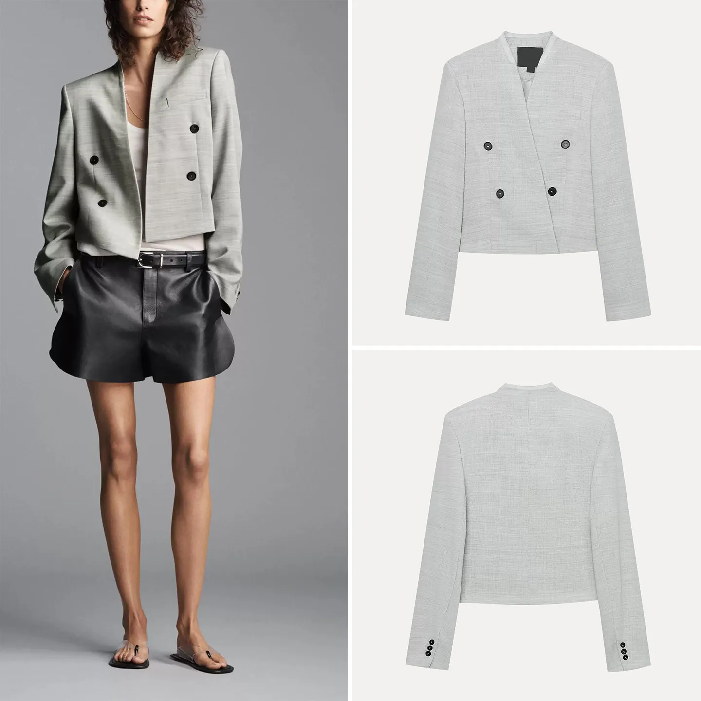 Fashionable Short V-Neck Suit Jacket Women's Summer 2026 Personality Style European Standard Fit Other Material Long Sleeve
Fashionable Short V-Neck Suit Jacket Women's Summer 2026 Personality Style European Standard Fit Other Material Long Sleeve