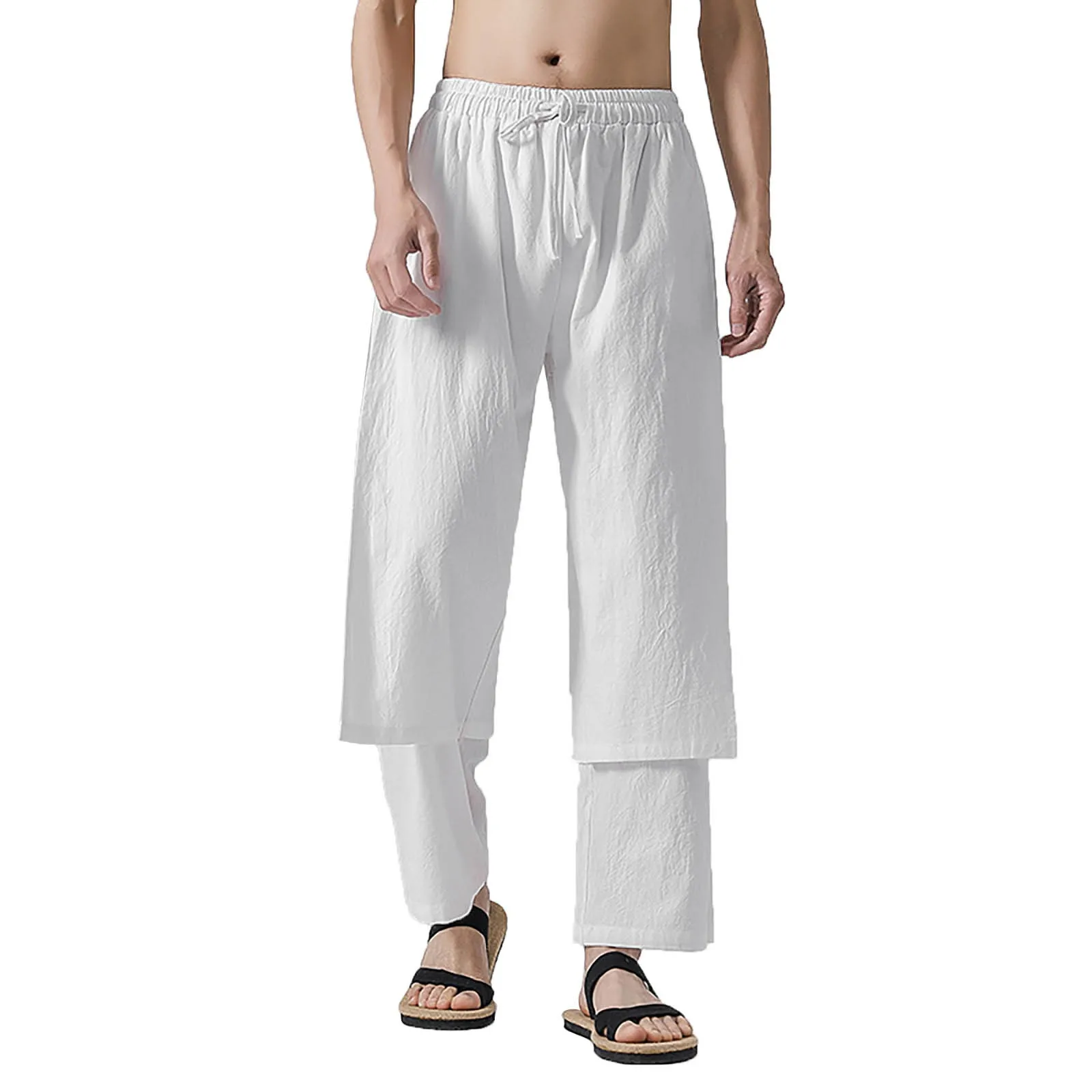 New Summer Baggy Wide Leg Pants Cotton Solid Loose Man Trousers Men Casual Y2k Clothing Drawstring Street Gym Work Pantalones
New Summer Baggy Wide Leg Pants Cotton Solid Loose Man Trousers Men Casual Y2k Clothing Drawstring Street Gym Work Pantalones