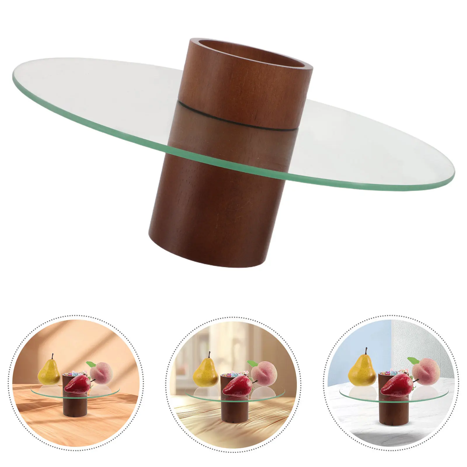 Wooden Base Glass Tray 11x11in Footed Dessert Display Stand Candy Cupcake Bread Fruit Snack Decorative Coffee Table Tray Retro
Wooden Base Glass Tray 11x11in Footed Dessert Display Stand Candy Cupcake Bread Fruit Snack Decorative Coffee Table Tray Retro
