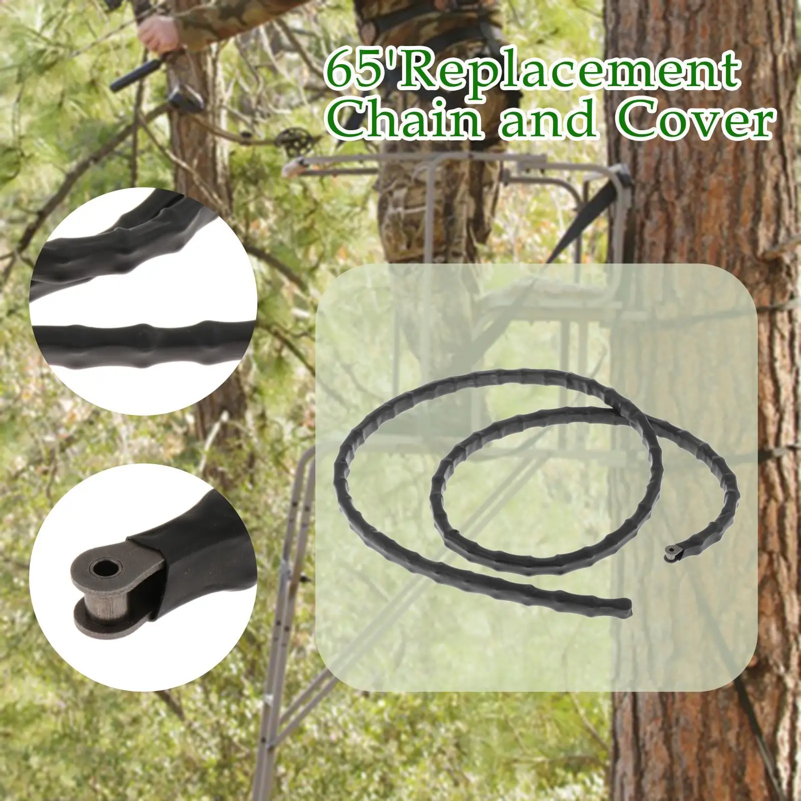 Heavy Duty Metal Replacement Chain and Cover 165cm Outdoor Accessory for Climbing Stands for Hunting
Heavy Duty Metal Replacement Chain and Cover 165cm Outdoor Accessory for Climbing Stands for Hunting