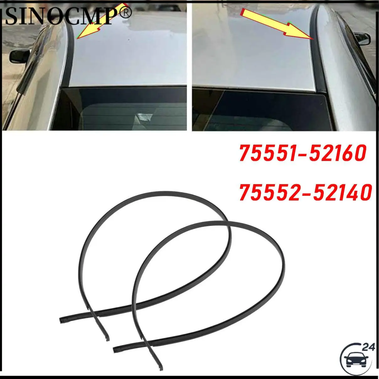 2pcs L+R Side Roof Drip Moulding Trim Set 7555152160 7555252140 For Toyota Yaris Sedan 2007 2008-2011 Roof Seal Strip Trim
2pcs L+R Side Roof Drip Moulding Trim Set 7555152160 7555252140 For Toyota Yaris Sedan 2007 2008-2011 Roof Seal Strip Trim