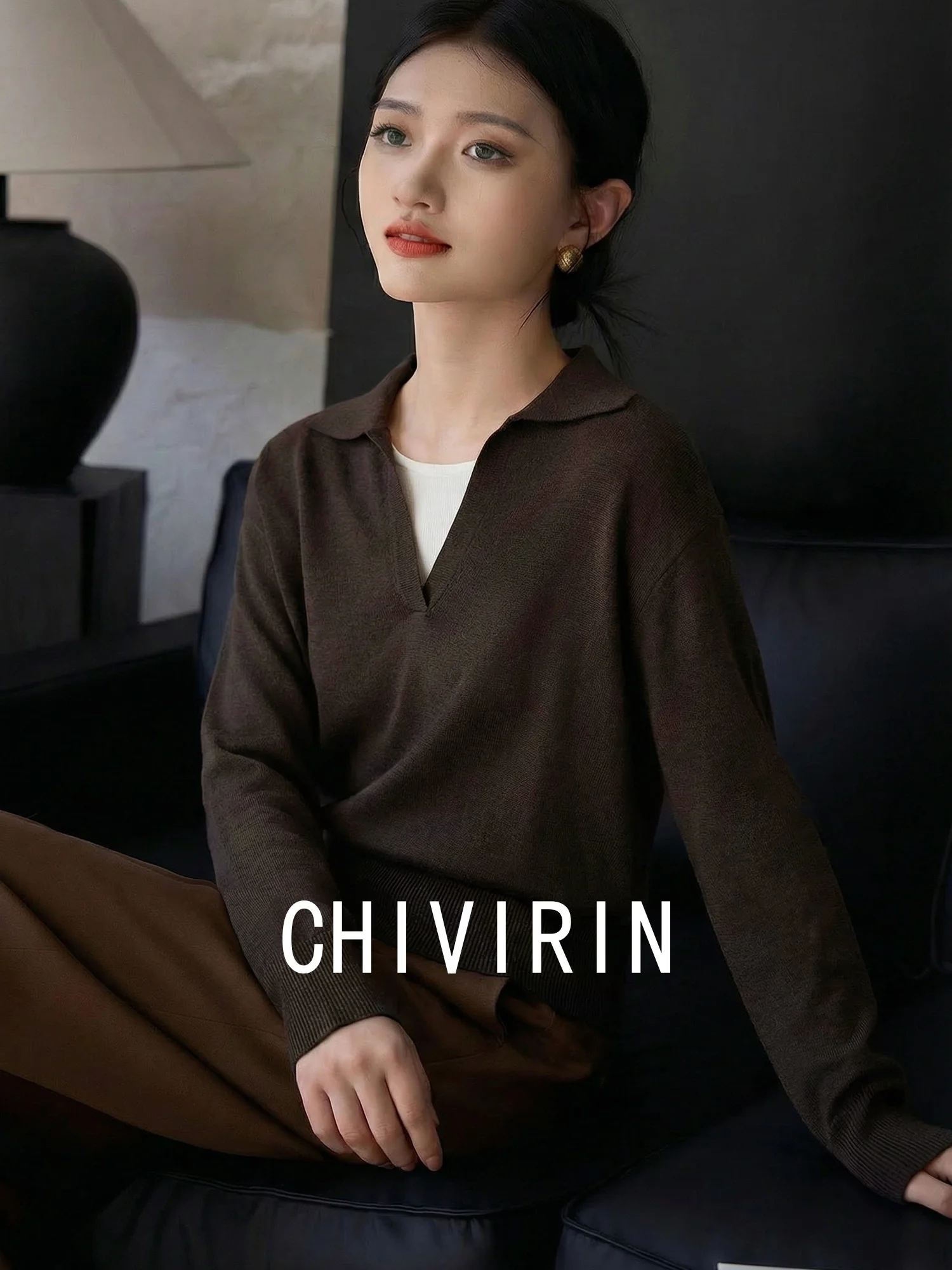 Chivirin 2026 Весенне-осенний женский свободный вязаный свитер в стиле кэжуал из мягкой шерсти и шелка, удобный для повседневной носки
Chivirin 2026 Весенне-осенний женский свободный вязаный свитер в стиле кэжуал из мягкой шерсти и шелка, удобный для повседневной носки