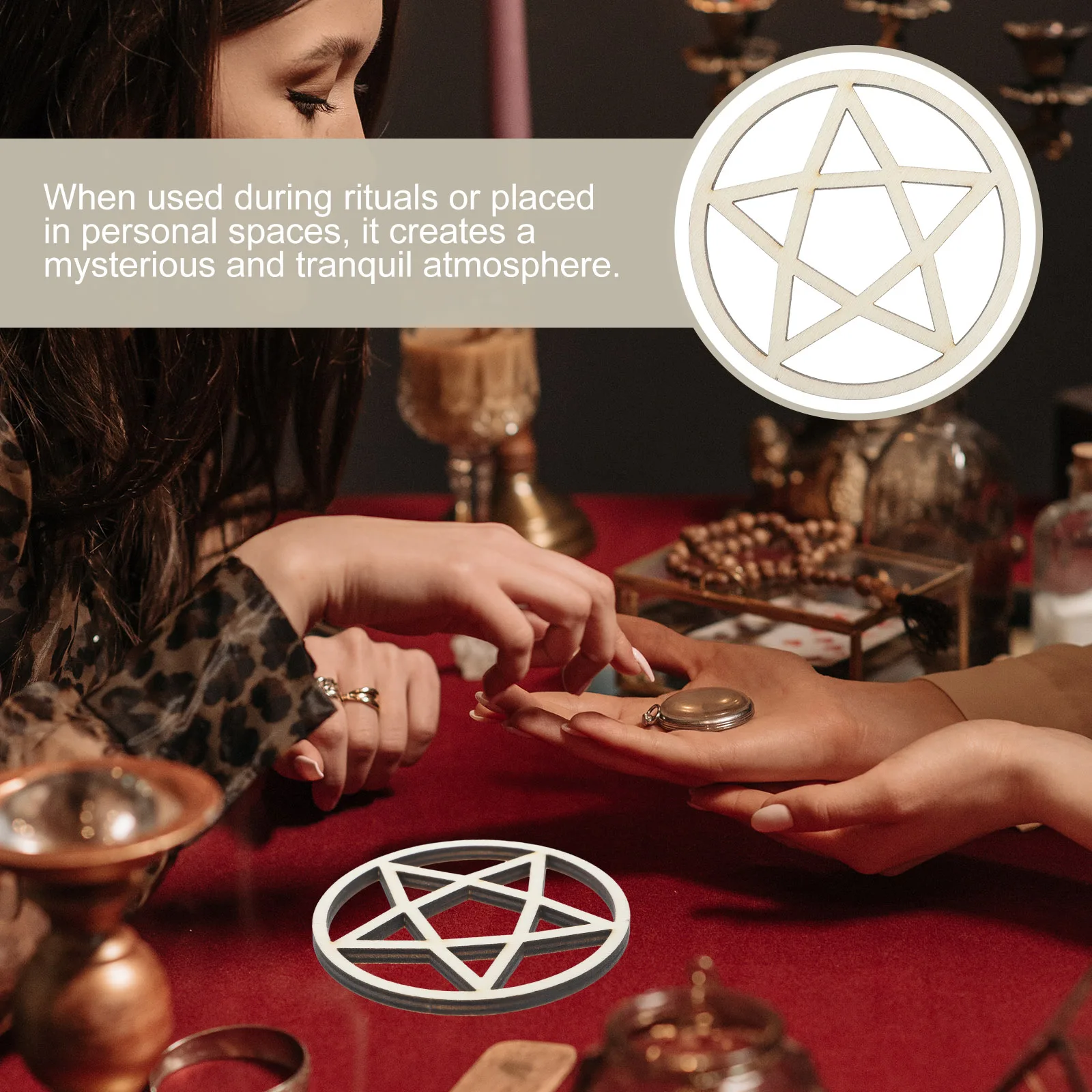Pentagram Altar Ornament Wooden Decor Home Style Shelf Ornaments Craft Supplies Living Room Decoration
Pentagram Altar Ornament Wooden Decor Home Style Shelf Ornaments Craft Supplies Living Room Decoration