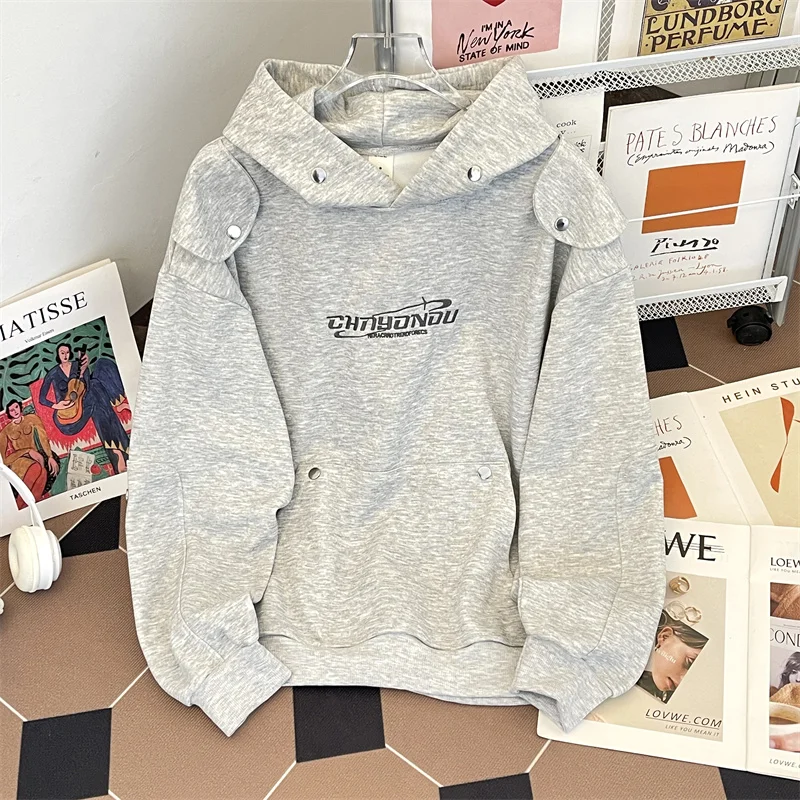 Мужская толстовка-худи оверсайз в уличном стиле, модная, для пар, свободного кроя, повседневная, осенняя
Мужская толстовка-худи оверсайз в уличном стиле, модная, для пар, свободного кроя, повседневная, осенняя