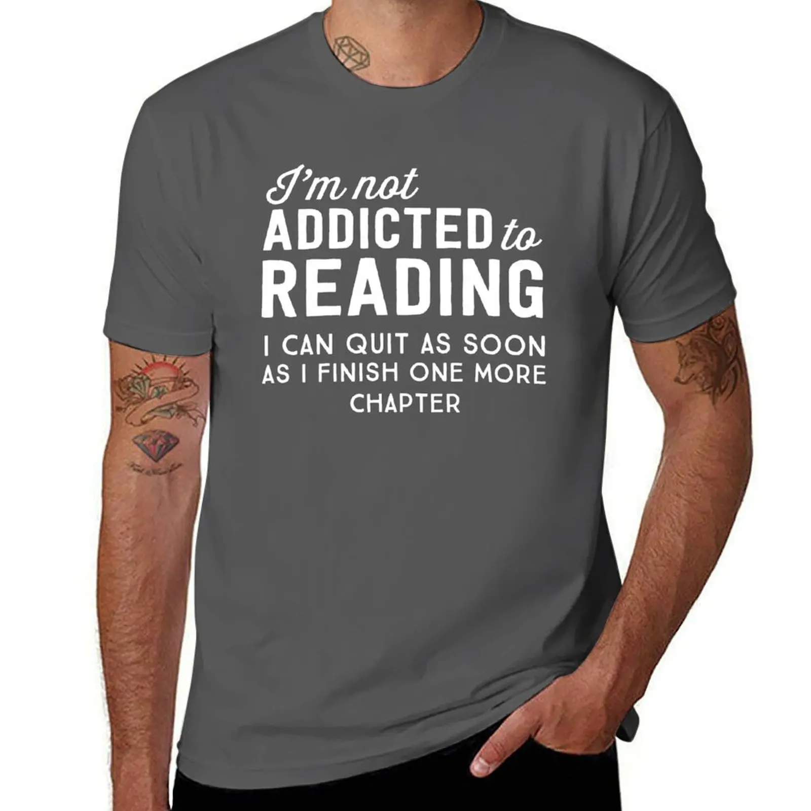I'm not addicted to reading. I can quit as soon as I finish one more chapter T-Shirt heavyweights mens t shirt graphic 
I'm not addicted to reading. I can quit as soon as I finish one more chapter T-Shirt heavyweights mens t shirt graphic