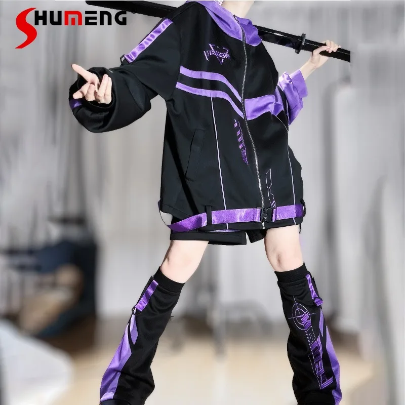Japanese Original Techwear Purple Lolita Sweatshirt Coat Shorts Youthful Stylish Outerwear Casual Loose Jacket Autumn Clothes
Japanese Original Techwear Purple Lolita Sweatshirt Coat Shorts Youthful Stylish Outerwear Casual Loose Jacket Autumn Clothes