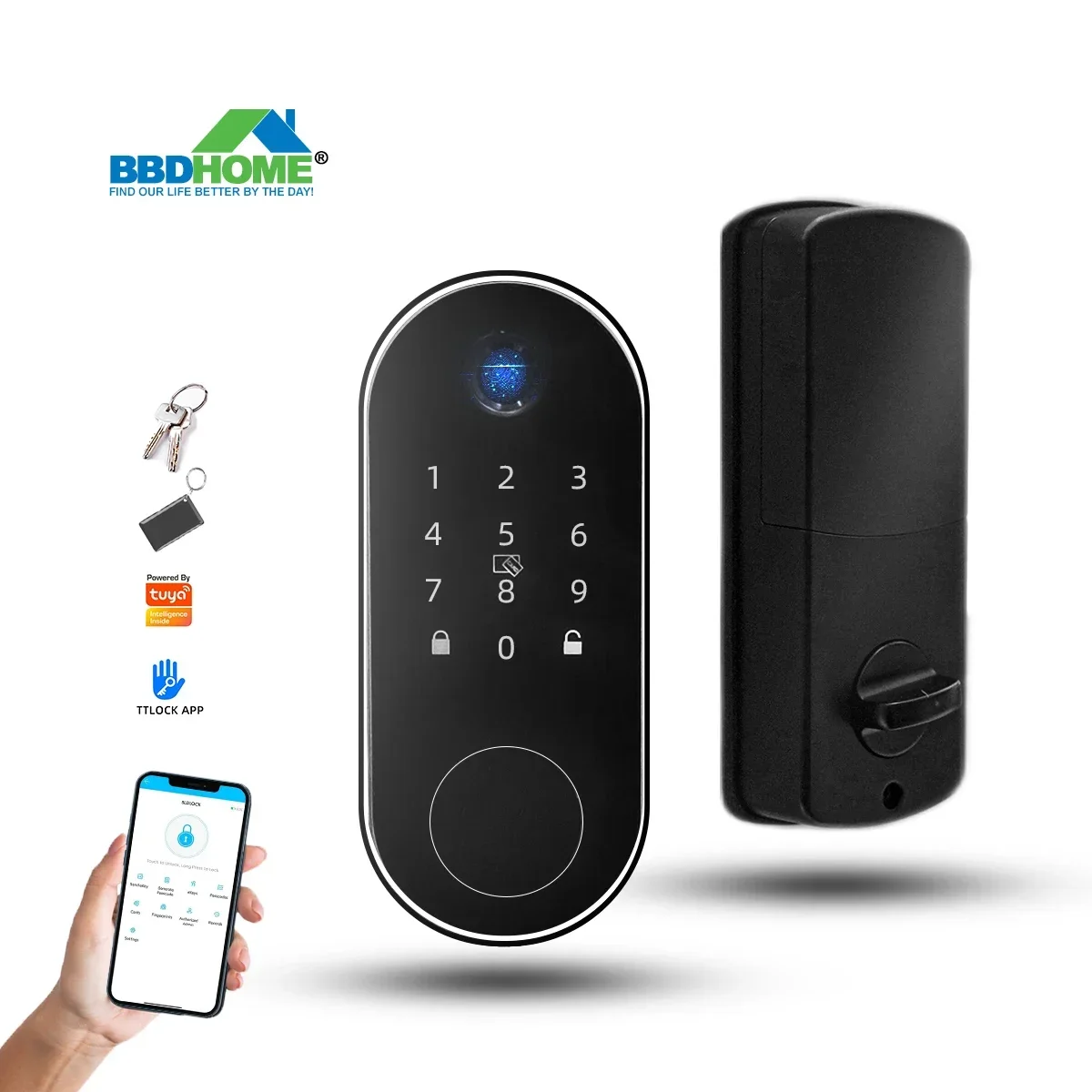 BBDHOME Touch Screen IC Card Digital Smart Locks with Mechanical Key for Tuya Hotels Security Smart Door Lock
BBDHOME Touch Screen IC Card Digital Smart Locks with Mechanical Key for Tuya Hotels Security Smart Door Lock